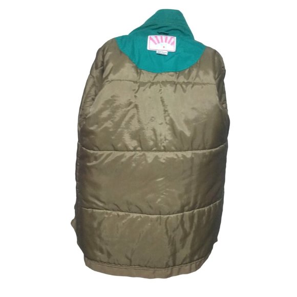 Vintage Arctic Sun Coat Size Small Womens Unisex Mens Jacket Tan Teal 80s Winter - Picture 7 of 9